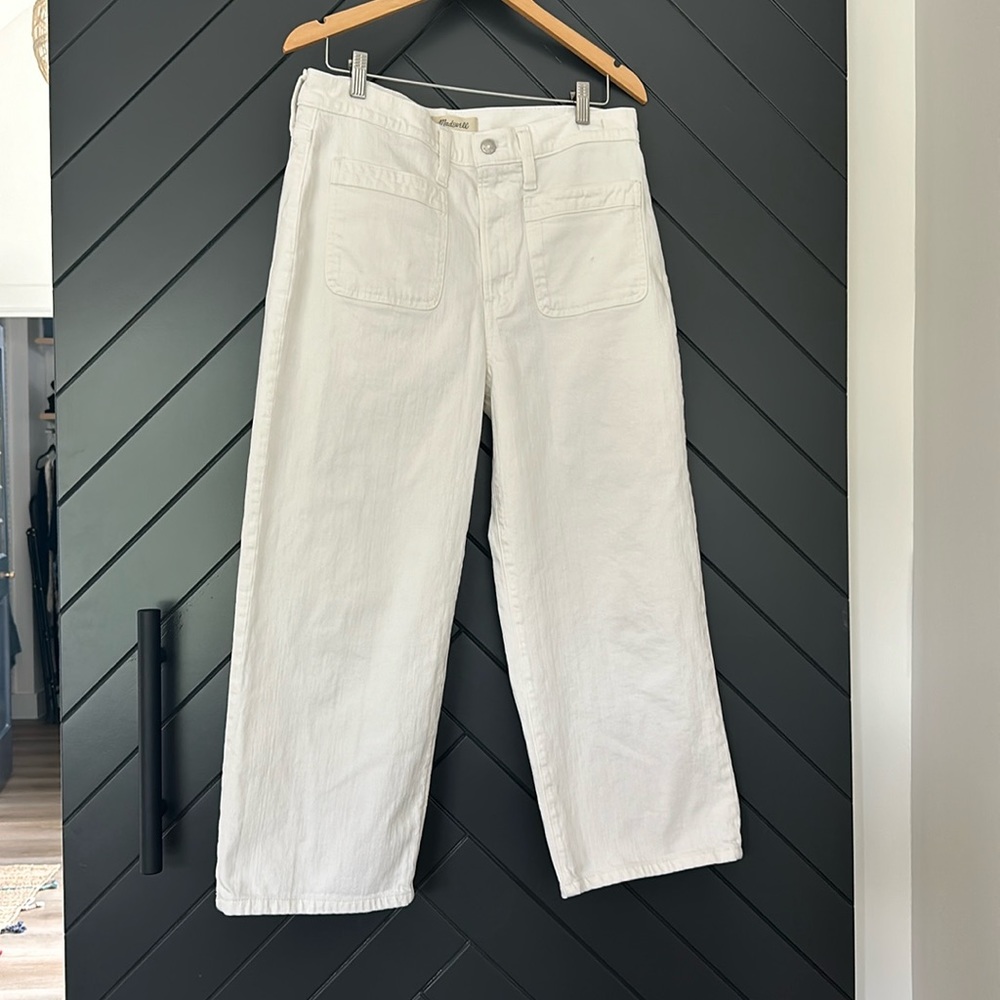 Madewell perfect vintage wide leg crop jean, size 31